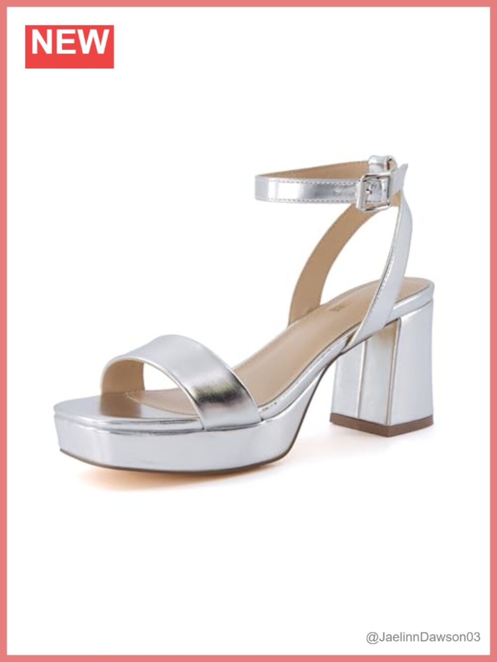 Platform Heels Faux Leather with Memory Foam Comfort Sandal